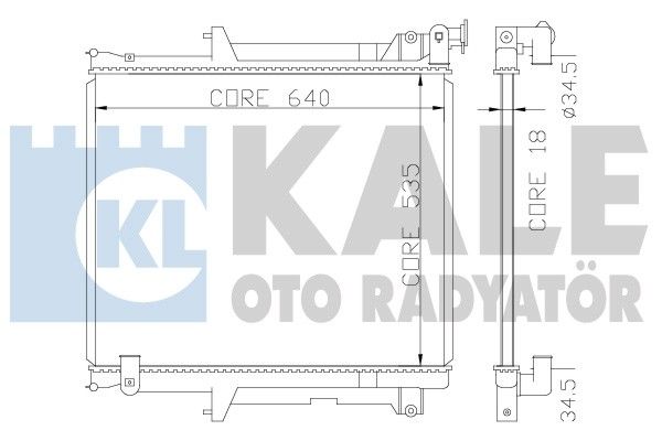 KALE OTO RADYATÖR Radiators, Motora dzesēšanas sistēma 370400